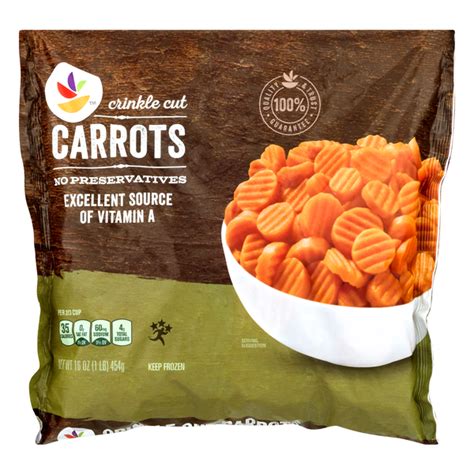 How many carbs are in crinkle cut carrots (frozen) - calories, carbs, nutrition