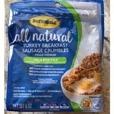 How many carbs are in crumbled sausage - calories, carbs, nutrition