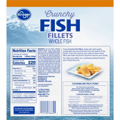 How many carbs are in crunchy fish fillets - calories, carbs, nutrition