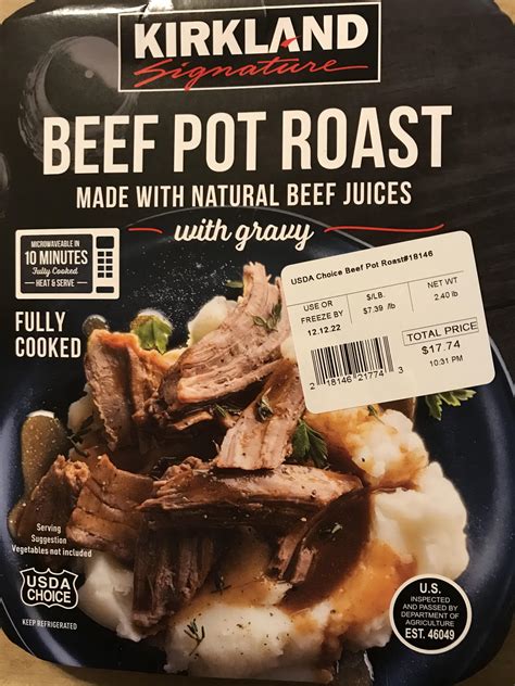 How many carbs are in culinary collection, beef pot roast - calories, carbs, nutrition