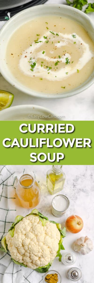 How many carbs are in curried cauliflower soup - calories, carbs, nutrition