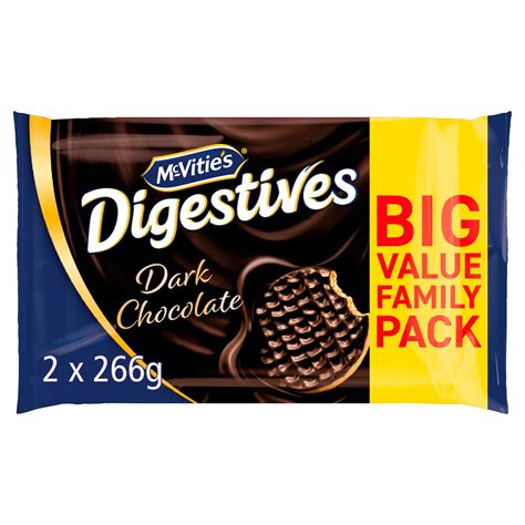 How many carbs are in dark chocolate digestives - calories, carbs, nutrition