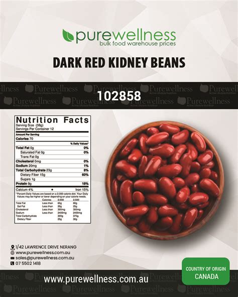 How many carbs are in dark red kidney beans (63338.5) - calories, carbs, nutrition