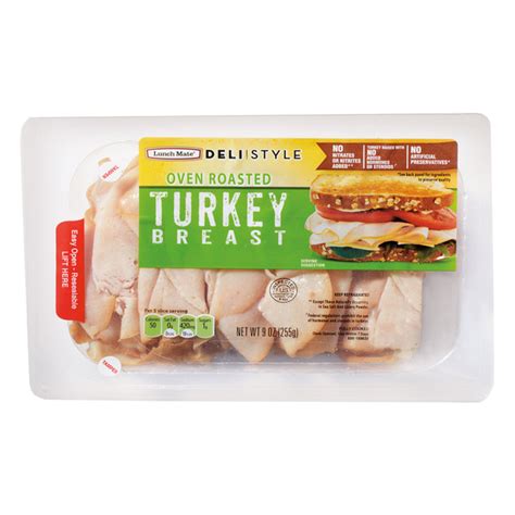 How many carbs are in deli style - turkey breast - oven roasted thin sliced - calories, carbs, nutrition