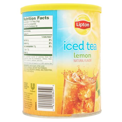 How many carbs are in diet iced tea lemon (1 can) - calories, carbs, nutrition