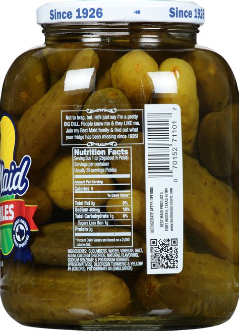 How many carbs are in dill pickle slices - calories, carbs, nutrition