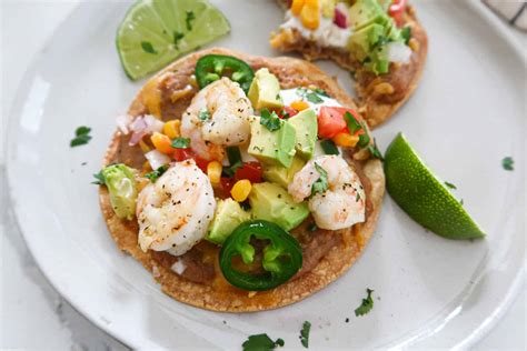 How many carbs are in dos tostadas cumin shrimp - calories, carbs, nutrition