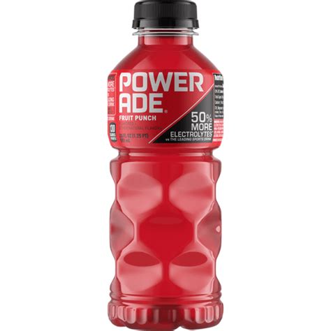 How many carbs are in drink fruit punch powerade 20 oz - calories, carbs, nutrition