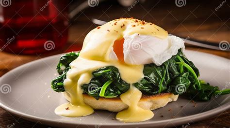 How many carbs are in eggs benedict with ham and wilted spinach - calories, carbs, nutrition
