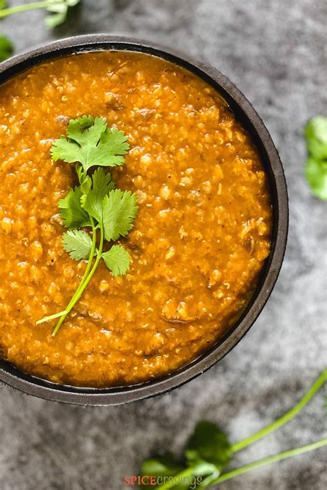 How many carbs are in ethiopian style lentils with sweet potatoes with pumpkin soup - calories, carbs, nutrition