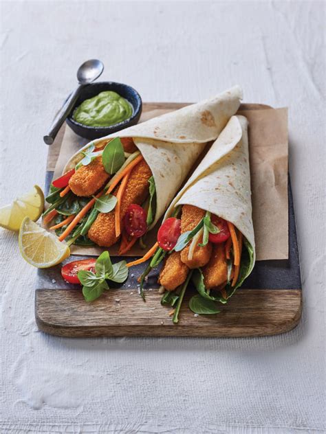 How many carbs are in fish finger wrap - calories, carbs, nutrition
