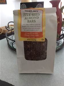 How many carbs are in five seed almond bars - calories, carbs, nutrition