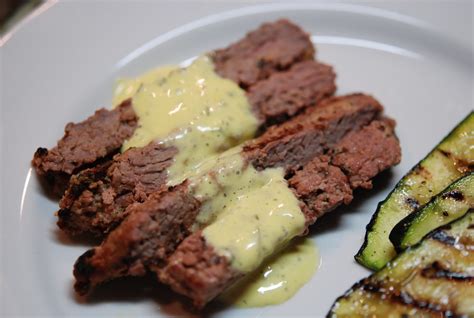 How many carbs are in flank steak with creamy mustard sauce - calories, carbs, nutrition