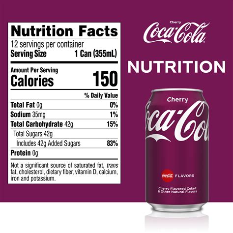 How many carbs are in fountain soda, cherry coca cola, 32oz - calories, carbs, nutrition