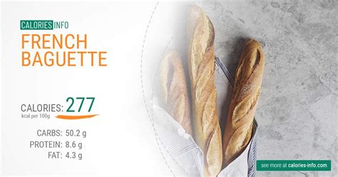 How many carbs are in french baguette - calories, carbs, nutrition