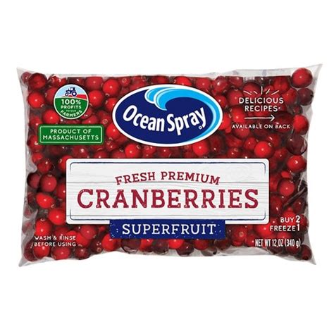 How many carbs are in fresh fruit - cranberries - calories, carbs, nutrition