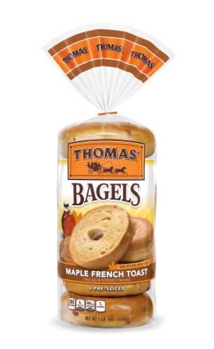 How many carbs are in frozen bagel french toast with maple syrup - calories, carbs, nutrition