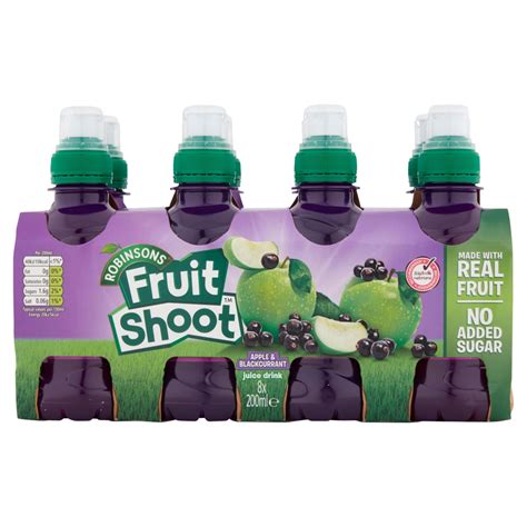 How many carbs are in fruit shoot apple and blackcurrant - calories, carbs, nutrition