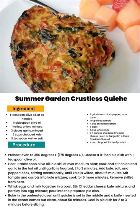 How many carbs are in garden vegetable biscuit quiche - calories, carbs, nutrition