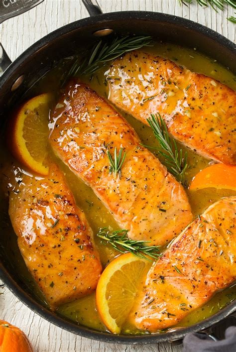 How many carbs are in glazed salmon with orange-basil butter sauce - calories, carbs, nutrition