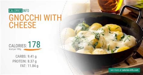 How many carbs are in gnocchi with cheese & walnut topping - calories, carbs, nutrition