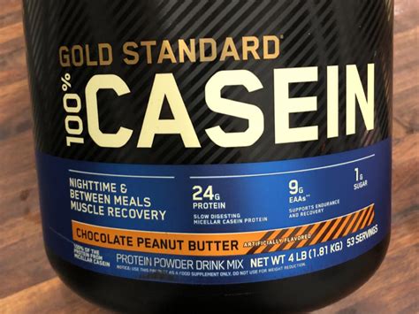 How many carbs are in gold standard casein chocolate - calories, carbs, nutrition