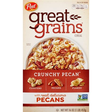 How many carbs are in great grains - crunchy pecans - calories, carbs, nutrition