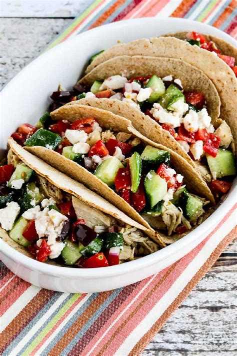 How many carbs are in greek chicken taco - calories, carbs, nutrition