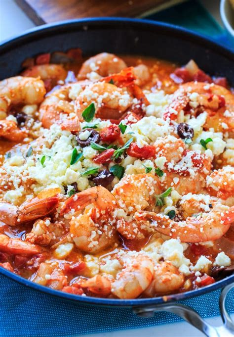 How many carbs are in greek-style shrimp with tomato and feta - calories, carbs, nutrition