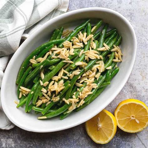 How many carbs are in green beans amandine - calories, carbs, nutrition