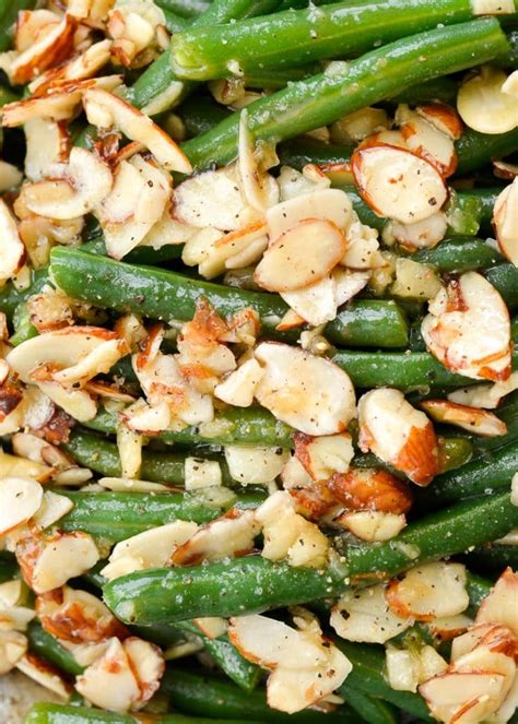 How many carbs are in green beans with toasted almonds - calories, carbs, nutrition