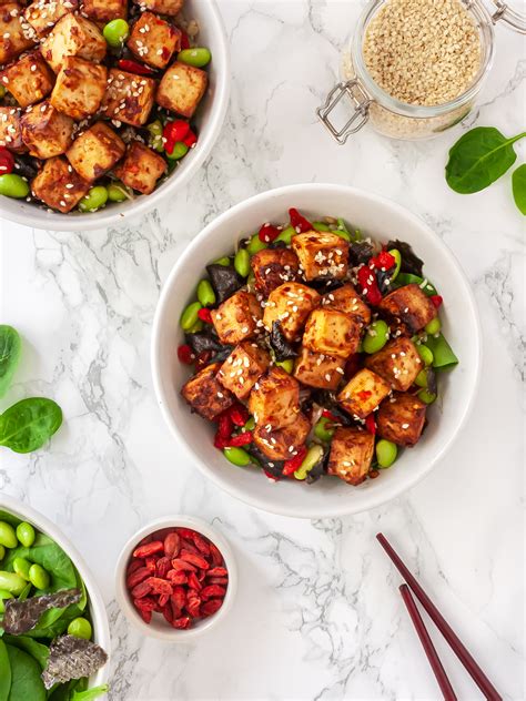 How many carbs are in griddled sesame garlic miso tofu - calories, carbs, nutrition