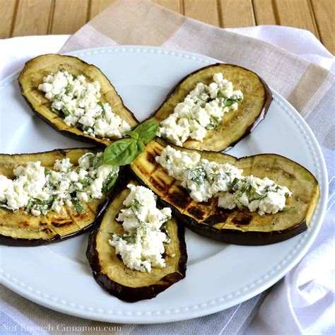 How many carbs are in grilled balsamic eggplant with feta - calories, carbs, nutrition