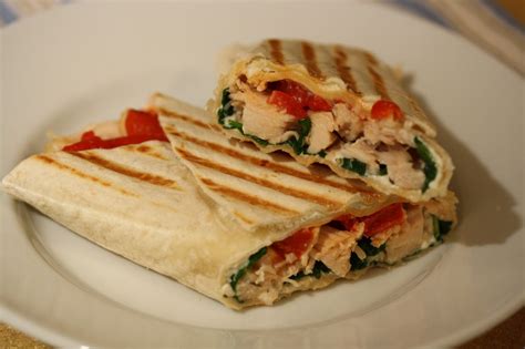 How many carbs are in grilled chicken, american cheese, roasted red pepper wrap withtriple bean salad - calories, carbs, nutrition