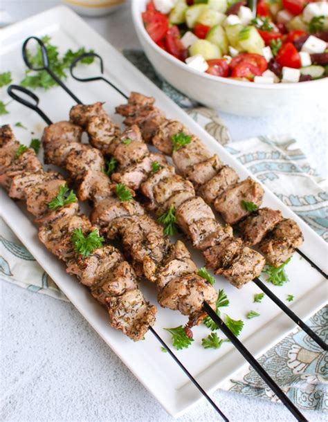 How many carbs are in grilled pork souvlaki with tzatziki & pita - calories, carbs, nutrition