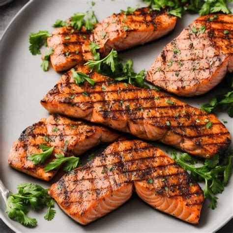 How many carbs are in grilled salmon steaks - calories, carbs, nutrition