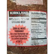 How many carbs are in ground beef 88/12 - calories, carbs, nutrition