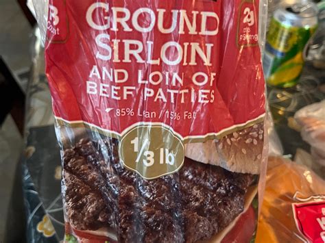 How many carbs are in ground sirloin patties - calories, carbs, nutrition