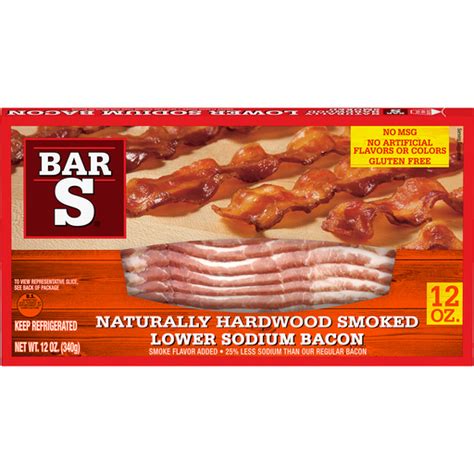 How many carbs are in hardwood smoked lower sodium bacon - calories, carbs, nutrition