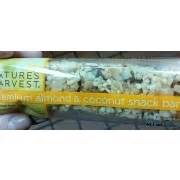 How many carbs are in harvest almond cocoa snack bar - calories, carbs, nutrition