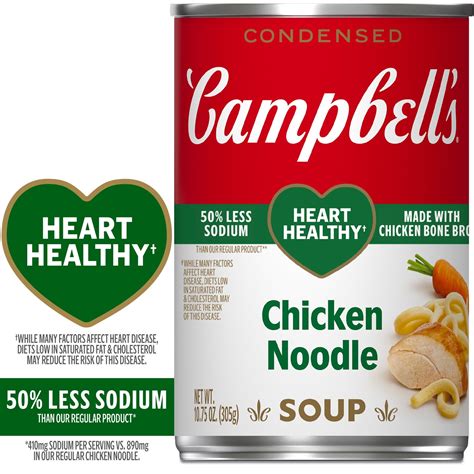 How many carbs are in heart healthy chicken noodle - calories, carbs, nutrition