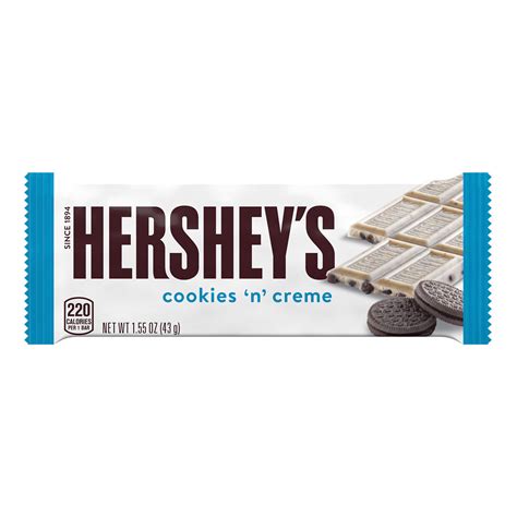 How many carbs are in hershey's cookies 'n' creme - calories, carbs, nutrition
