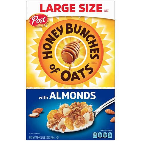 How many carbs are in honey bunches of oats with almonds - calories, carbs, nutrition