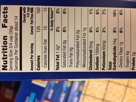 How many carbs are in honey crunch 'n oats - calories, carbs, nutrition