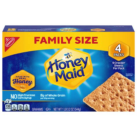 How many carbs are in honey maid grahams - honey - calories, carbs, nutrition