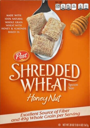 How many carbs are in honey nut shredded wheat - calories, carbs, nutrition