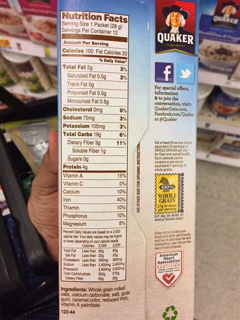 How many carbs are in instant oatmeal - calories, carbs, nutrition