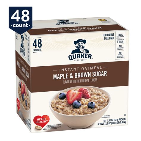 How many carbs are in instant oatmeal maple & brown sugar - calories, carbs, nutrition