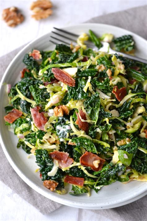 How many carbs are in kale brussels sprouts salad - calories, carbs, nutrition