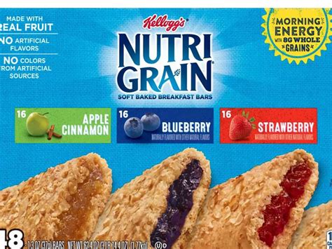 How many carbs are in kellogg, kellog's nutri-grain cereal bars, mixed berry - calories, carbs, nutrition
